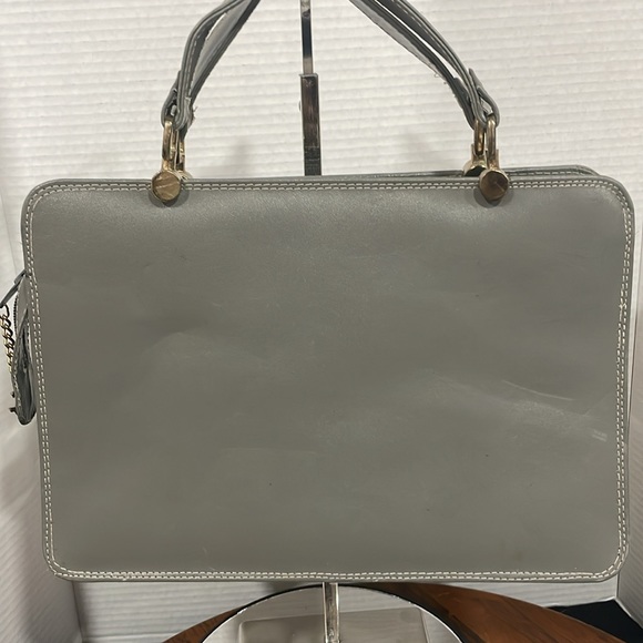 Vintage gray leather bag - Picture 5 of 6